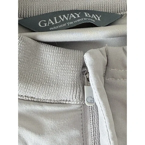 Galway Bay Men's Foyle Golf Performance Hybrid Midlayer Pullover Gray Size Large